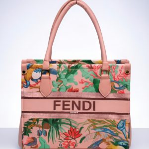 fendi floral canvas bag