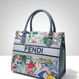 fendi floral canvas bag